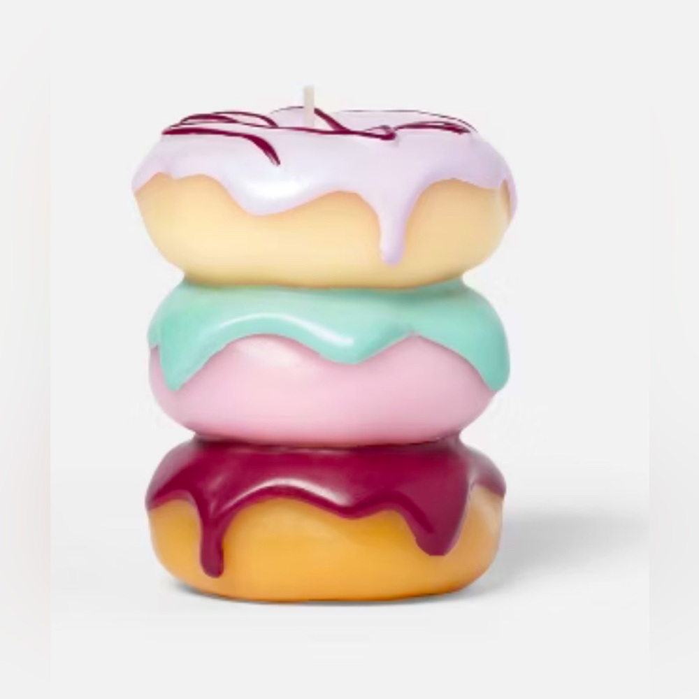 Colorful Donut Stack Candle